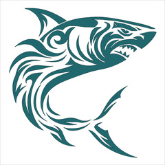 vector image of a shark