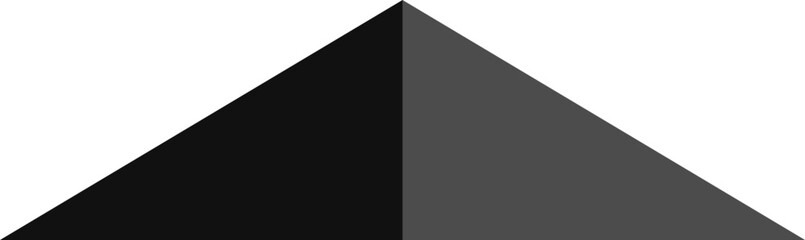 Fototapeta premium obtuse isosceles triangle very short two parts with specific geometric features.