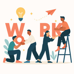 teamwork people vector