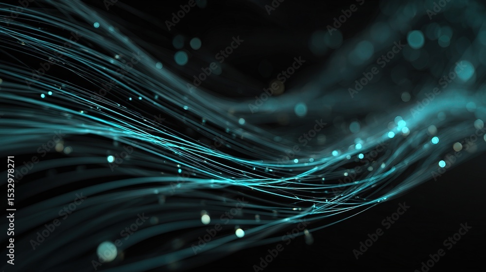 Poster abstract technology network background with blurred light effects