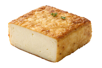 Delicious baked cheese cake food photography gourmet dessert item view isolated on transparent background