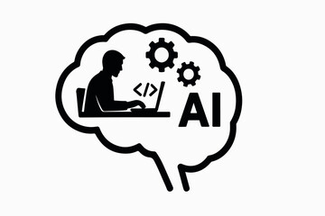 Silhouettes and Vectors in AI Exploring Cybersecurity, AI Faces, Satellite Intelligence, Brain-Machine Interfaces, and Camera Lens Technologies in Artificial Intelligence
