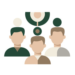 Three men under equality symbol representing ESG inclusion and workplace fairness