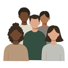 Diverse group of young people symbolizing inclusion and social equity