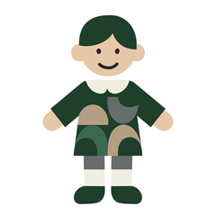 Smiling child icon representing future generations and ESG care values

