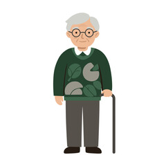 Elderly man with cane symbolizing care, inclusion, and ESG responsibility