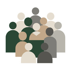 Group of abstract people symbolizing equity, inclusion, and social impact

