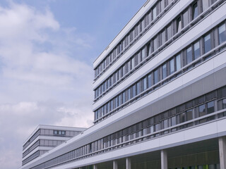 Perspective view of a building of Bielefeld University, Germany
