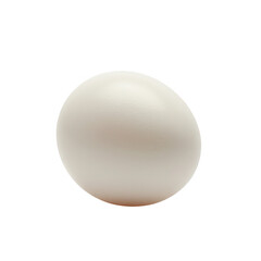 Single Off White Chicken Egg Isolated on Transparent Background