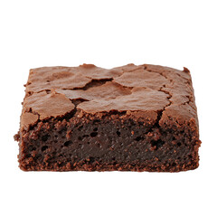 Dark Chocolate Brownie on Transparent Background