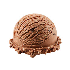 Melted Chocolate Ice Cream Scoop Closeup