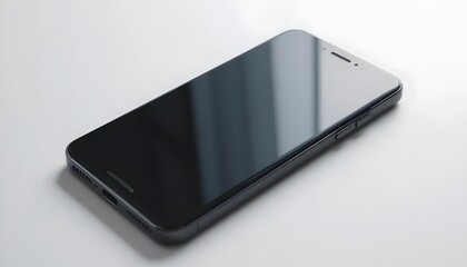 Black phone  on white background