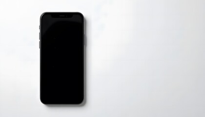 Black phone  on white background