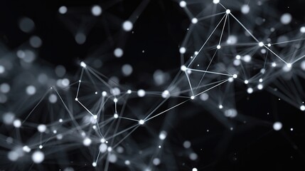 Abstract Technology Network Background with Glowing Elements