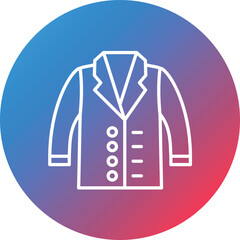 Suit Line Gradient Circle Background Icon