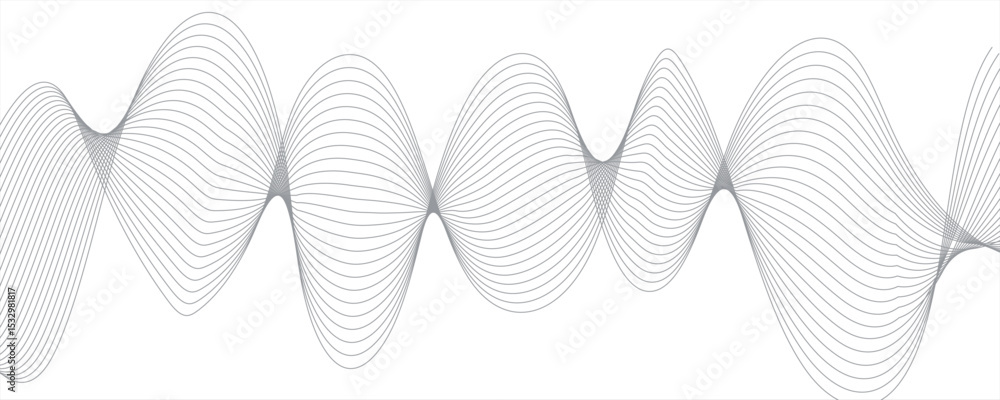 Poster abstract wave design with a series of flowing, overlapping sinusoidal curves in a gradient. spaced a