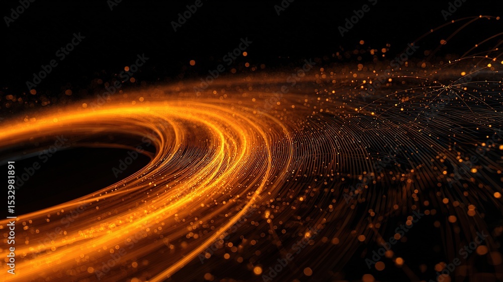 Poster abstract luminous technology background with network elements