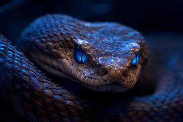Fototapeta premium close up of a python head 