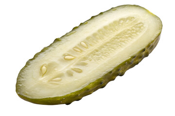 Close up of a sliced pickle relish for food photography and recipes isolated on transparent background