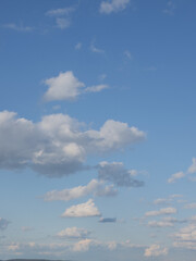 Closeup shot of the blue sky background