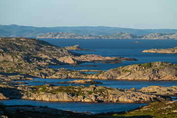 Ocean islands in natural blue scenery.