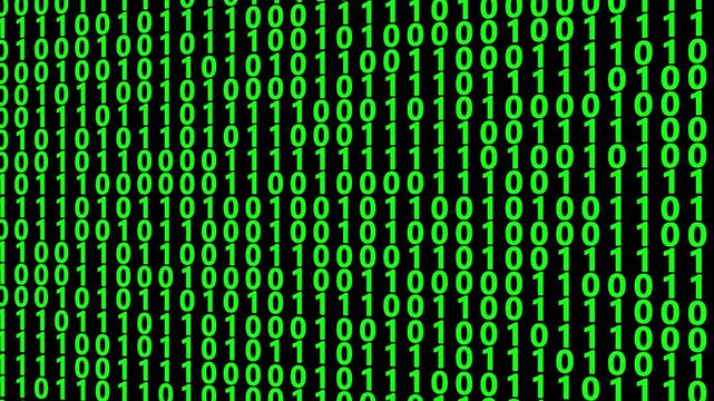 Abstract background . Digits 0 1 changes randomly .Abstract background or foreground with binary code animation. Static rows of dense binary code, consisting of alternating 1s and 0s,  - Powered by Adobe