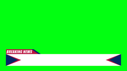 Obraz premium breaking news animation on transparent background. breaking news in USA national flag colour theme.