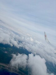 Flying over the clouds
