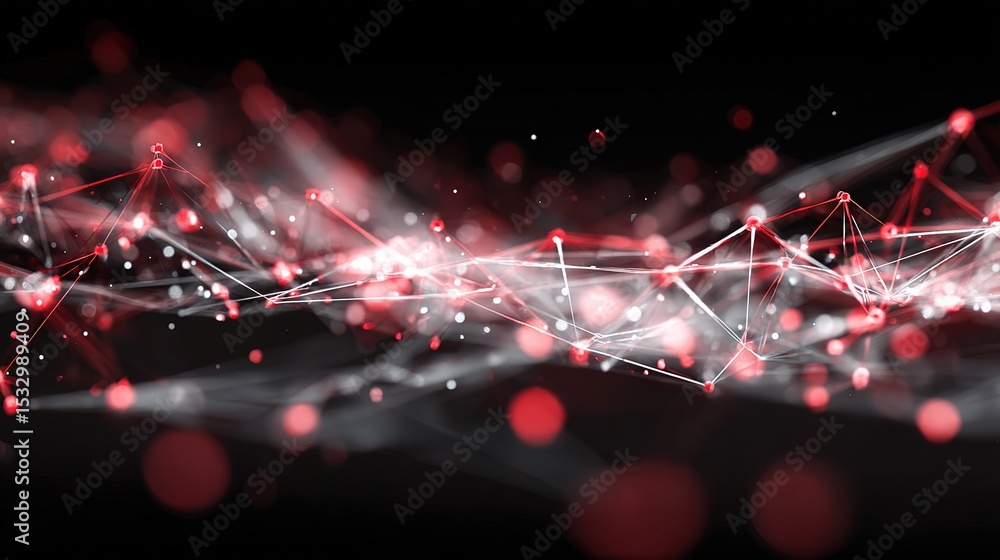 Poster abstract technology network background with shimmering elements