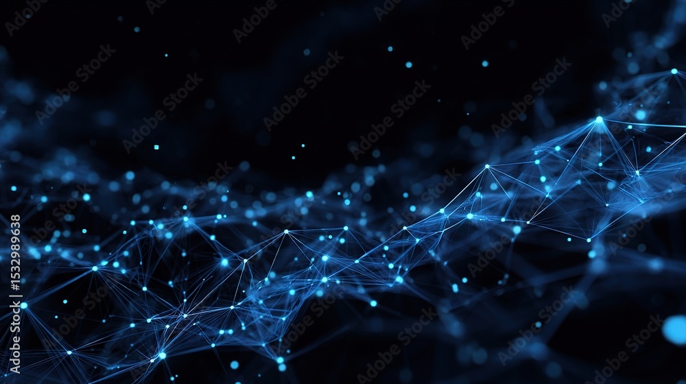 Poster abstract digital background with technology and network visuals