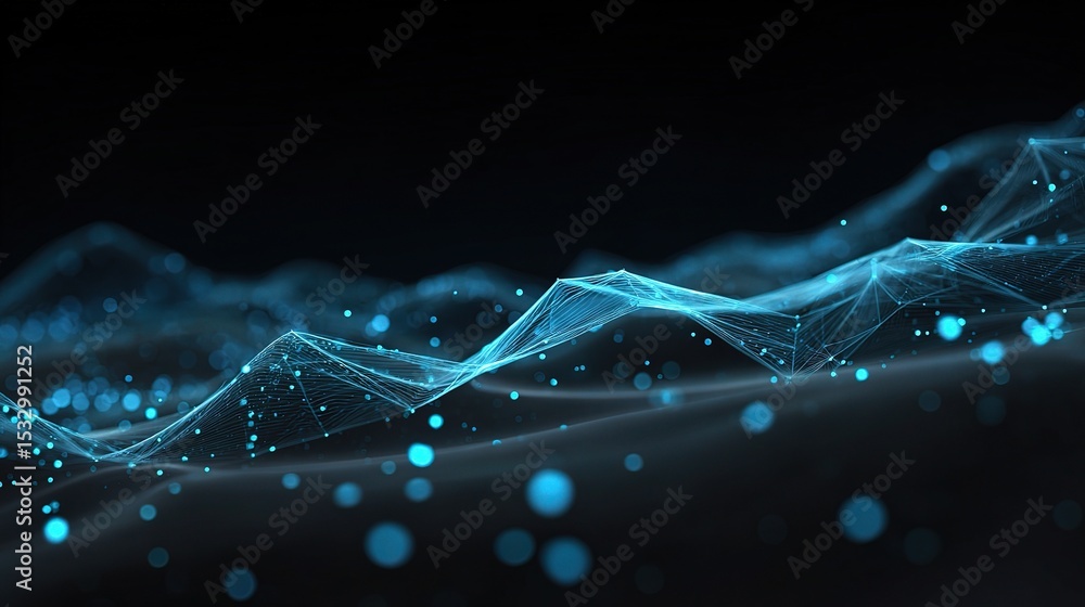 Aufkleber abstract technology network background with neon cyan elements