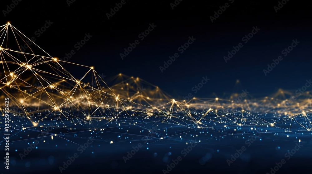 Poster abstract background with technology and network design elements