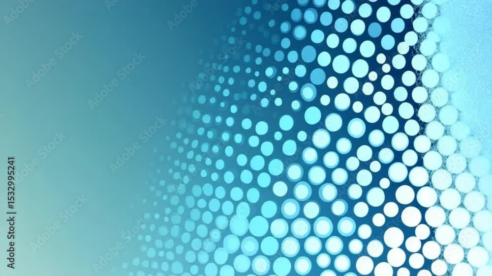 Poster mesmerizing blue dot matrix pattern animation for modern technology backgrounds