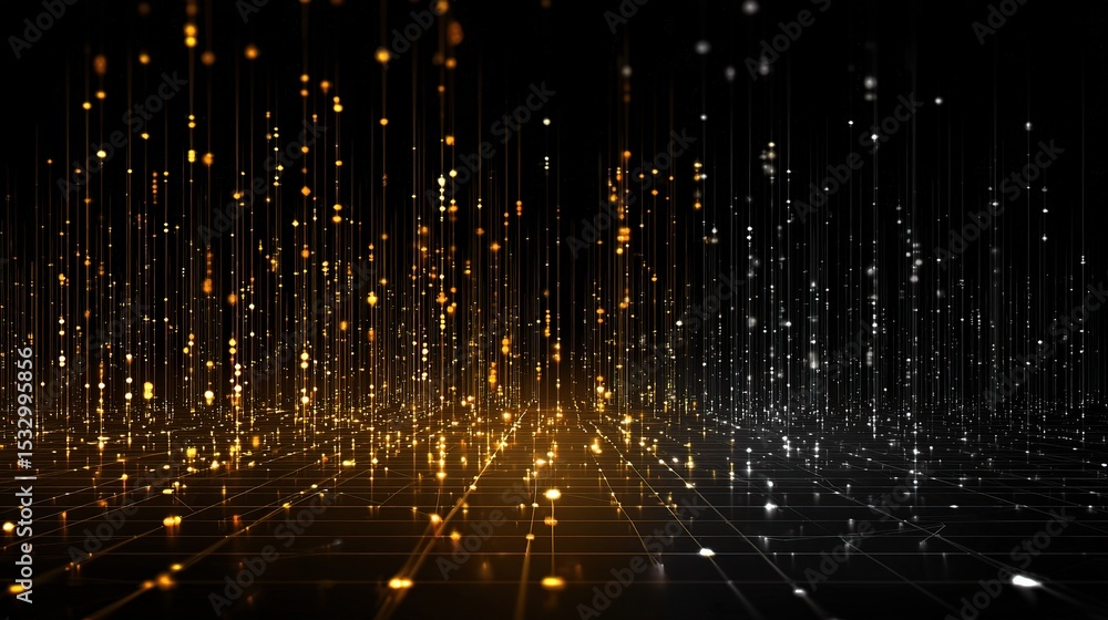 Poster abstract technology background with digital network elements
