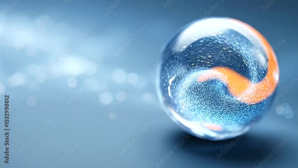 Aufkleber a textured 3d sphere set against a vibrant blue backdrop, creating an abstract visual experience.