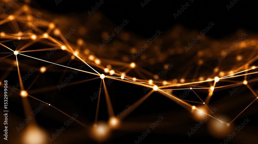 Poster abstract technology network background with interconnected elements