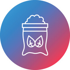 Fertilizer Line Gradient Circle Background Icon