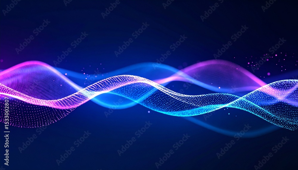 Poster abstract glowing waves in vibrant colors, evoking a sense of energy and technological innovation. th