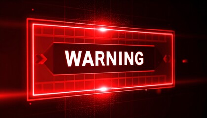 A red neon warning sign on a dark background, signaling potential danger or caution. The neon sign is eye-catching and serves as a visual alert