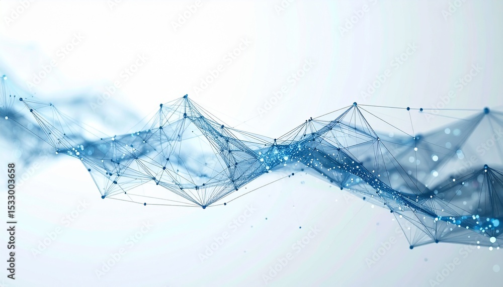 Aufkleber abstract digital connections creating a network