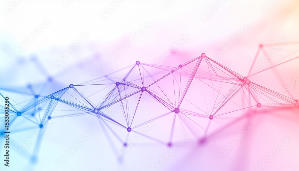 Poster abstract digital network connection with geometric shapes and lines, representing technology and the