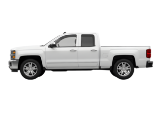 white truck isolated on white