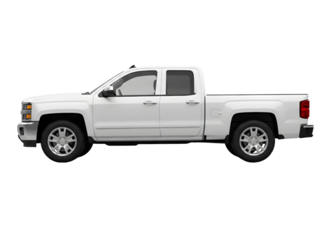 white truck isolated on white