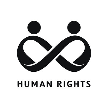 Infinity symbol human rights logo design