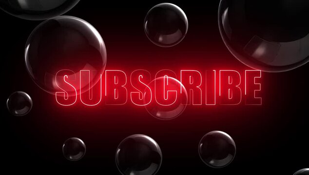 neon line glowing video intro like subscribe and bell icon animation concept,video end intro concept