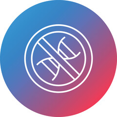 No Gmo Line Gradient Circle Background Icon