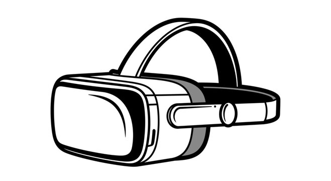 Vector of a virtual reality glasses