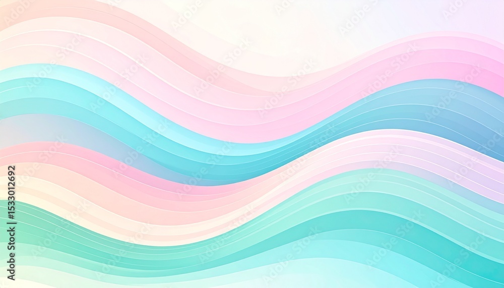 Poster abstract wavy pattern with soft pastel colors creates a soothing and visually appealing design. the 
