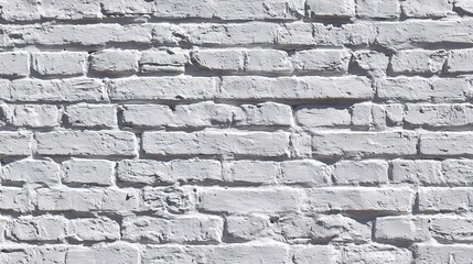 Fototapeta premium Evenly Painted White Brick Façade with Faint Shadowing Details