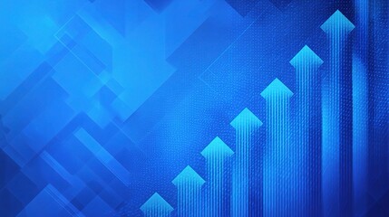 Fototapeta premium Dynamic Blue Background with 3D Arrows in Abstract Style